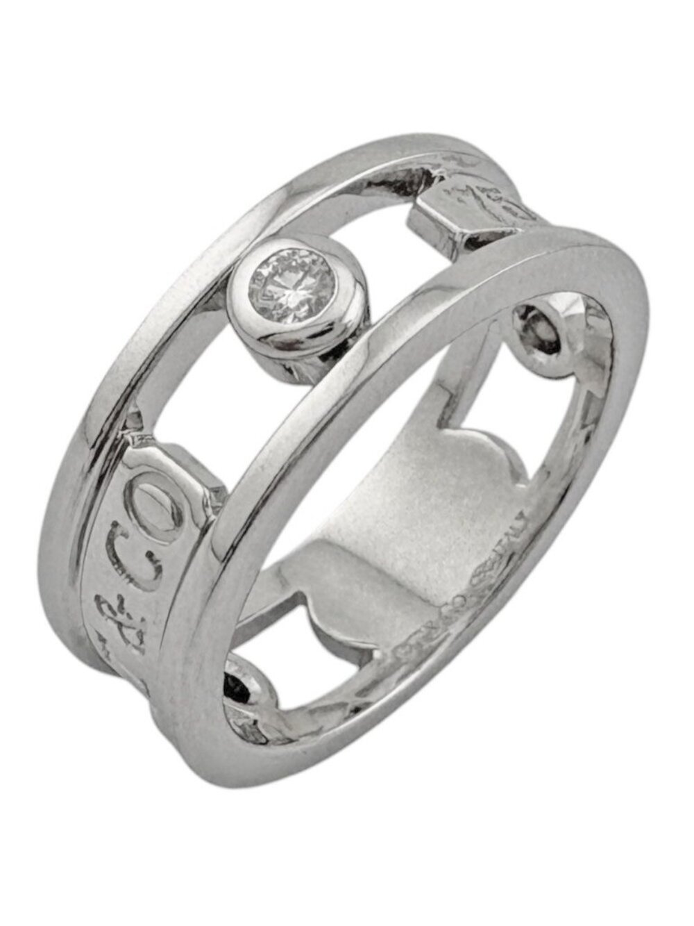 Tiffany & Co 1837 Element Ring 18k White Gold Diamond
